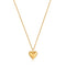 Gold Rope Heart Pendant Necklace